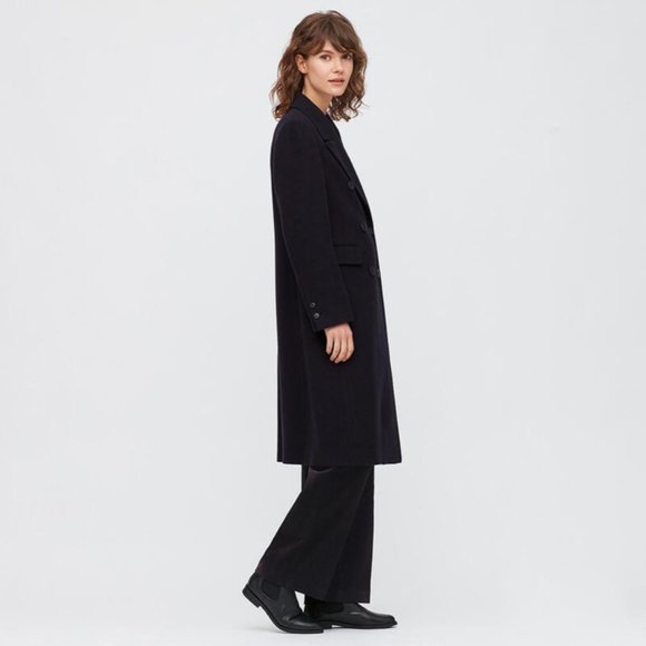UNIQLO Navy Wool Coat - Picture 7 of 10